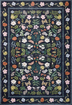 Loloi Rifle Paper Co. Canopy Collection CNP-04 Black 6'-0" x 9'-0" Area Rug