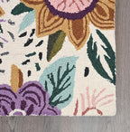 Hand-Tufted Floral Area Rug - Colorful Garden Design with Beautiful Flower Patterns - Modern Style Premium Carpet for Living Room & Bedroom or Kitchen (6'x9')