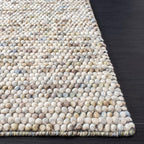 Safavieh Natura Collection Accent Rug - 3' Square, Ivory & Multi, Handmade Wool Blend, Textured Design, Ideal for Living Room, Bedroom, Dining Space (NAT620D)