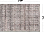 Rugshop Bohemian Stripe Lines Washable Non Slip Area Rug 2' x 3' Brown