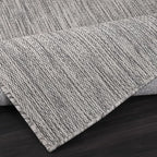 CAMILSON Outdoor Rug 6x9 Modern Area Rugs for Indoor and Outdoor Patios and Porches - Waterproof, Washable, Non-Shedding, Easy-to-Clean Outside Carpet (6 x 9, Solid - Silver Gray)