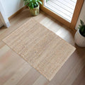 REDEARTH · Jute Cotton Area Rug - 2'x3' Rectangular Rug, Sustainable Handwoven, Non-Shedding, Soft & Durable – Reversible, Neutral Tones for Home Décor in Living Room, Dining Room, Bedroom