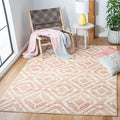 SAFAVIEH Adirondack Collection Area Rug - 5'1" x 7'6", Rose & Gold, Modern Diamond Distressed Design, Non-Shedding & Easy Care, Ideal for High Traffic Areas in Living Room, Bedroom (ADR131Q)