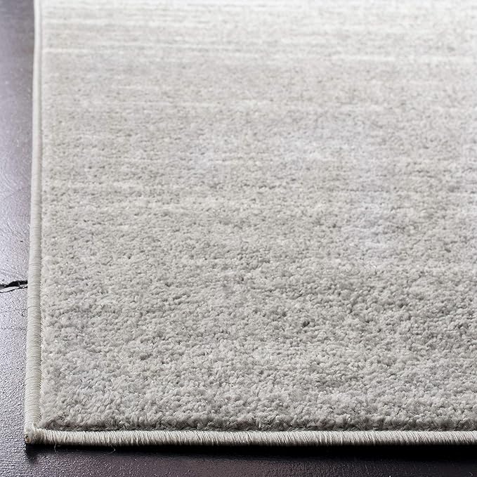 SAFAVIEH Adirondack Collection Area Rug - 4' Square, Light Grey & Grey, Modern Ombre Design, Non Shedding & Easy to Clean, Ideal for Living Room, Bedroom, Office, Dining Space (ADR113C)