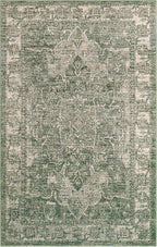 Unique Loom Isabella Collection Area Rug - Adjani (5' 1" x 8' Rectangle, Green/ Ivory)