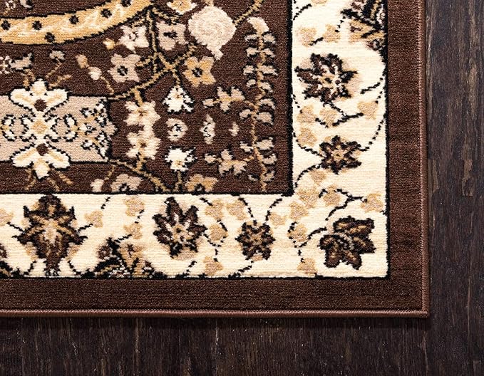 Unique Loom Espahan Collection Area Rug - Cape Cod (2' 7" x 10' Runner, Brown/ Beige)