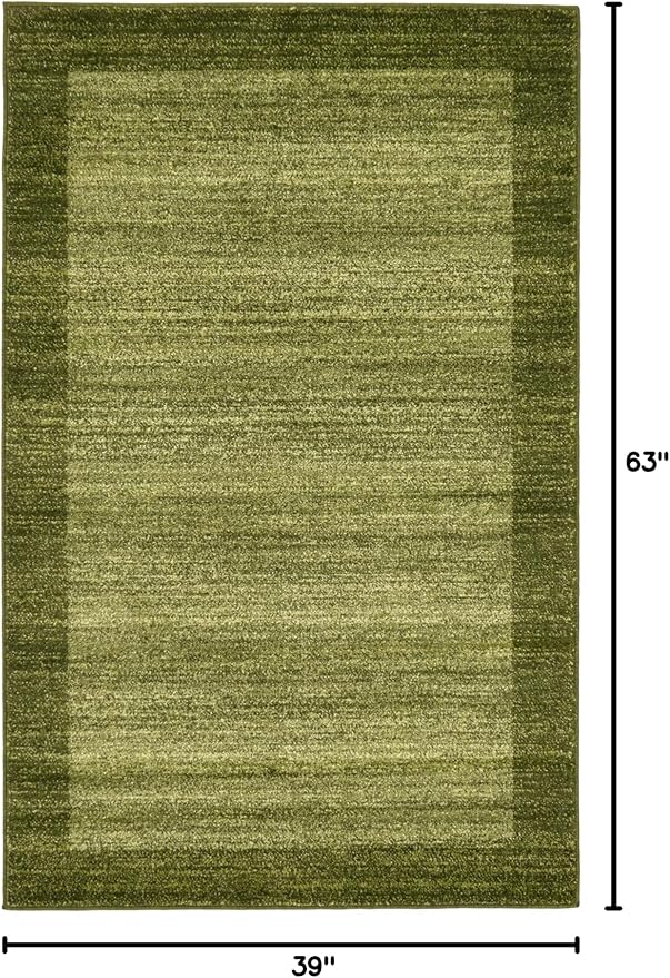 Rugs.com Angelica Collection Rug – 3' x 5' Light Green Medium Rug Perfect for Entryways, Kitchens, Breakfast Nooks, Accent Pieces