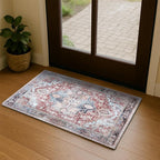 Washable Area Rug, Modern Farmhouse, Vintage, Turkish, Bohemian, Distressed, Oriental, Traditional, Rugs for Living Room, Dining, Bedroom, Office, Entryway, Foyer, (858rm, 2' x 3')