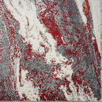 LUXE WEAVERS Lagos Collection 7983 Abstract Red 8x10 Art Deco Geometric Area Rug