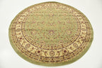Unique Loom Voyage Collection Traditional Oriental Classic Intricate Design Area Rug (6' 0 x 6' 0 Round, Green/Ivory)