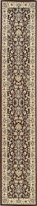 Unique Loom Sialk Hill Collection Area Rug - Washington (3' x 16' 5" Runner Brown/Black)