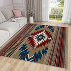 Navajo Large Area Rug - 7x10 Rug - Southwestern Tribal Ethnic Rustic Cabin Rugs for Living Room Non Slip Low Pile Machine Washable Area Rugs, Navajo Carpets Home Decor & Gifts