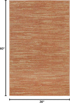 Nourison Home Nourison Essentials Rust 3' x 5' Area Rug - Easy Clean, Non Shedding, Bed Room, Living Room, Dining Room, Kitchen (3' x 5')