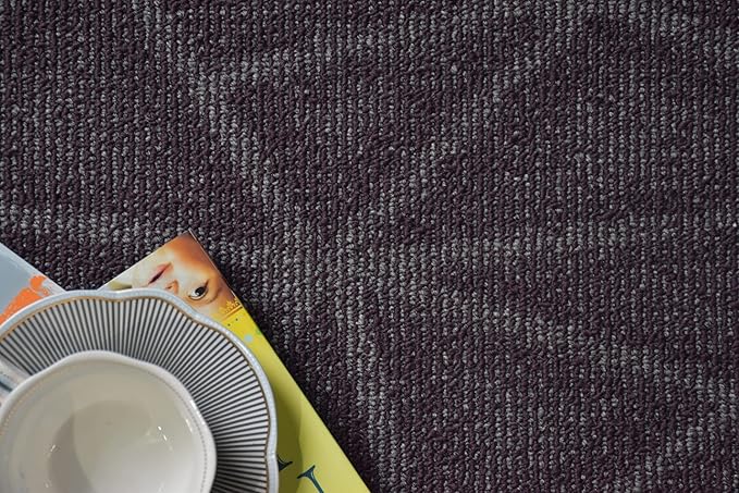 Furnish my Place Geometrical Pattern Indoor/Outdoor Refine Purple Rug, Abstract Area Rug, Doorway Mat, Contemporary Rug for Living Room, Entryway, Made in USA - 2' x 3' Oval