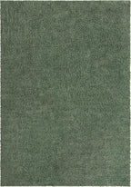 Unique Loom Davos Shag Collection Area Rug - Solid (10' x 14' 1" Rectangle, Sage)