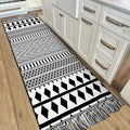 IOHOUZE Kitchen Hallway Runner Rug -2'x6' Boho Black White Entryway Runner Rugs for Halloween Decor/Fall Decor, Woven Indoor Outdoor Carpet Rugs, Washable Rag Rug for Bedroom/Bathroom/Laundry Room
