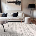 Rugshop Geometric Boho Area Rug – Gray Tribal Pattern, Perfect for Living Room, Dining Room, Bedroom, 5' x 7'