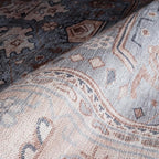 Fame Rugs Turkish Rug. Washable Vintage Oriental Antique Inspired Traditional Doormat Small Modern Area Rugs Luxury Entryway Entry Bedroom Bathroom Kitchen (403CC, 7'5 x 9'9)
