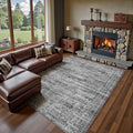 10x14 Area Rug Living Room Rugs - Washable Neutral Modern Abstract Soft Thin Rug Indoor Floor No Slip Rug Carpet for Bedroom Under Dining Table Home Office Decor - Dark Gray