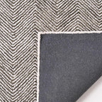 Modern Herringbone Chevron Collection Handcrafted Wool Area Rug - Durable, Zigzag Pattern, for High Traffic, Contemporary Design for Living Room, Bedroom, Dining Room Decor (Dark Olive, 8' x 8')