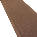 English Home Custom Size Non Slip Striped Design Light Weight Durable PVC Backing Thin Pile Runner Rug (26" x 8')