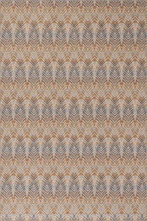 Dash & Albert Seneca Natural Machine Washable Rug, 4 X 6 Feet, Tan Geometric Pattern