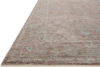 Loloi Magnolia Home by Joanna Gaines Millie Collection MIE-04 Brick/Fog 5'-3" x 5'-3", .25" Pile Height, Round Area Rug