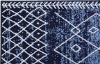 Furnish my Place Trellis Pattern Rug - 5 ft. x 8 ft, Navy, Bohemian Rug with Transitional Design
