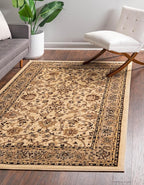 Rugs.com Yasmin Collection Rug – 2' x 3' Ivory Medium Rug Perfect for Entryways, Kitchens, Breakfast Nooks, Accent Pieces