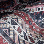 Fame Rugs Turkish Rug. Washable Vintage Oriental Antique Inspired Traditional Doormat Small Modern Area Rugs Luxury Entryway Entry Bedroom Bathroom Kitchen (400RN, 2'5 x 6'9)