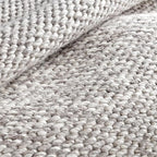 Dash and Albert Loggia Grey Handwoven Wool Rug, Runner-2.5 X 8 Feet, Grey Solid Pattern - Premium Luxury Hotel Quality Soft Breathable Hypoallergenic Machine Washable Easy Care All Season