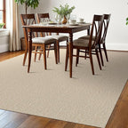 EARTHALL Washable Area Rugs 6x9 Ft Non Slip Living Room Rugs Cotton Rubber Backed Dining Room Rug Braided Bedroom Rugs Indoor Outdoor Floor Carpet for Living Room, Bedroom, Dining Room, Send/Beige