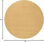 JONATHAN Y Haze Solid Low-Pile Mustard 6' Round Indoor Area Rug, Coastal,Bohemian,Minimalist,Classic, Easy-Cleaning for Living Room,Bedroom,Kitchen,Pet Friendly,Non-Shedding (SEU100B-6R)