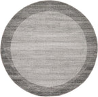 Rugs.com Angelica Collection Rug – 6 Ft Round Light Gray Medium Rug Perfect for Kitchens, Dining Rooms