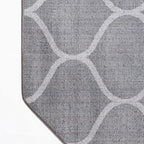 Rugs.com Lattice Frieze Collection Rug – 7' 10 Octagon Dark Gray Medium Rug Perfect for Living Rooms, Kitchens, Entryways