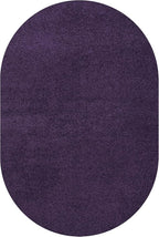 Eyely UES100N-6OV Supersoft Haze Solid Low-Pile Indoor Area Rug, Coastal, Bohemian, Minimalist, Classic, Casual for Bedroom,Kitchen,Living Room,Non Shedding,Easy-Washing, Purple, 6 X 9 Oval