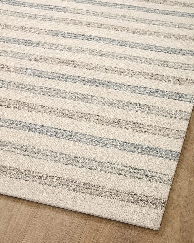 Loloi Chris Loves Julia Chris Collection CHR-05 Ivory/Slate 2'-0'' x 5'-0'', .50" Pile Height, Accent Rug