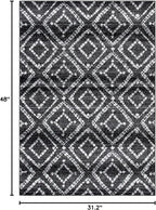 SAFAVIEH Adirondack Collection Accent Rug - 2'6" x 4', Black & Ivory, Modern Distressed Design, Non-Shedding & Easy Care, Ideal for High Traffic Areas in Entryway, Living Room, Bedroom (ADR131A)