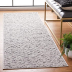 SAFAVIEH Adirondack Collection X-Large Area Rug - 2'6" x 22', Ivory & Charcoal, Chevron Design, Non-Shedding & Easy Care, Ideal for High Traffic Areas in Living Room, Bedroom (ADR104N)