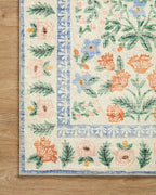 Loloi Rifle Paper Co. Eden Collection EDE-02 Mughal Garden Cream 2'-6" x 11'-6" Runner Rug feat. CloudPile™