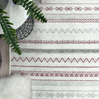 Alfa Rich 3x10 Mauve Off White Washable Area Rugs for Living Room Hallway Kitchen Decor Runner Rug