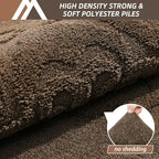 COSY HOMEER Door Mat 32”x48”,Absorbent Dirt Trapper Entryway Rugs,Non-Slip Welcome Mat,Washable Entry Rugs,Low Pile Doormat for Front Back Door,Wet Shoes & Paws,Brown