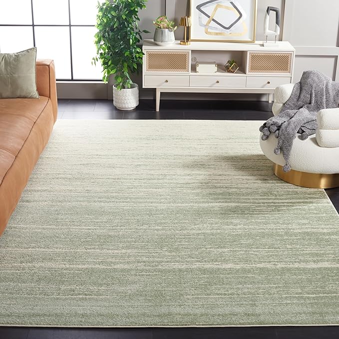 SAFAVIEH Area Rug 10x14 - Adirondack Collection - Large - Sage & Ivory, Modern Ombre Design, Non Shedding & Easy to Clean, Ideal for Living Room, Bedroom, Office, Dining Space (ADR113X)