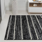 JONATHAN Y Williamsburg Minimalist Stripe Black/Cream Indoor Area Rug, 3x5, Contemporary, Modern, Easy-Cleaning for Living Room, Bedroom, Kitchen, Pet Friendly, Non-Shedding (MOH201F-3)
