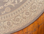 Unique Loom Versailles Collection Traditional Classic Medallion Floral Motif Area Rug (8' 0 x 8' 0 Round, Brown/ Ivory)
