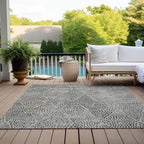 Addison Rugs Chantille ACN591 Gray 5' x 7'6" Indoor Outdoor Area Rug, Easy Clean, Machine Washable, Non Shedding, Bedroom, Living Room, Dining Room, Kitchen, Patio Rug