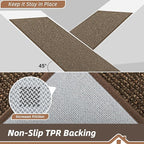 BEQHAUSE Hallway Runner Rugs 2.6x10, Hallway Rug Non-Slip Washable(Rolled-Up NO Creases), Runner Rug Absorbent Stain Resistant Hall Rug Carpet Runner, Entryway Rugs Floor Mat Laundry Room Rugs, Brown
