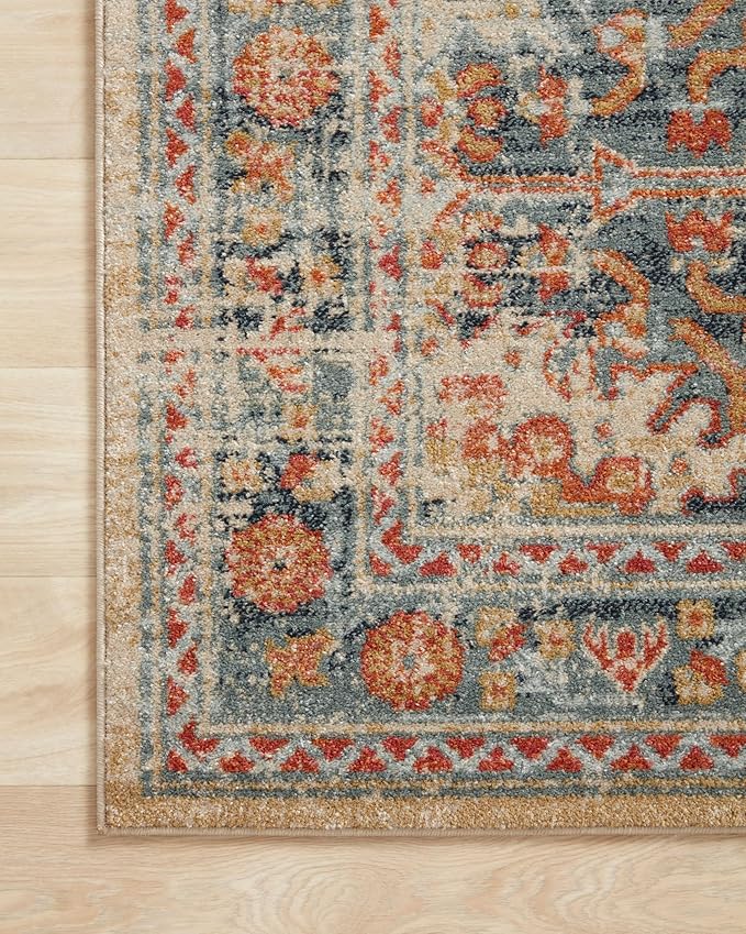 Loloi Jocelyn Collection JOC-03 Mist/Multi 9'-6" x 12'-6" .38" Thick Area Rug