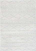 SAFAVIEH Tulum Collection Area Rug - 5'3" x 7'6", Light Grey & Ivory, Moroccan Boho Tribal Design, Non-Shedding & Easy to Clean, Ideal for Living Room, Bedroom, Dining Space (TUL272F)