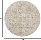 Loloi Amber Lewis Alie Collection ALE-05 Gold/Beige 7'-10'' x 7'-10'', .13'' Pile Height, Round Area Rug